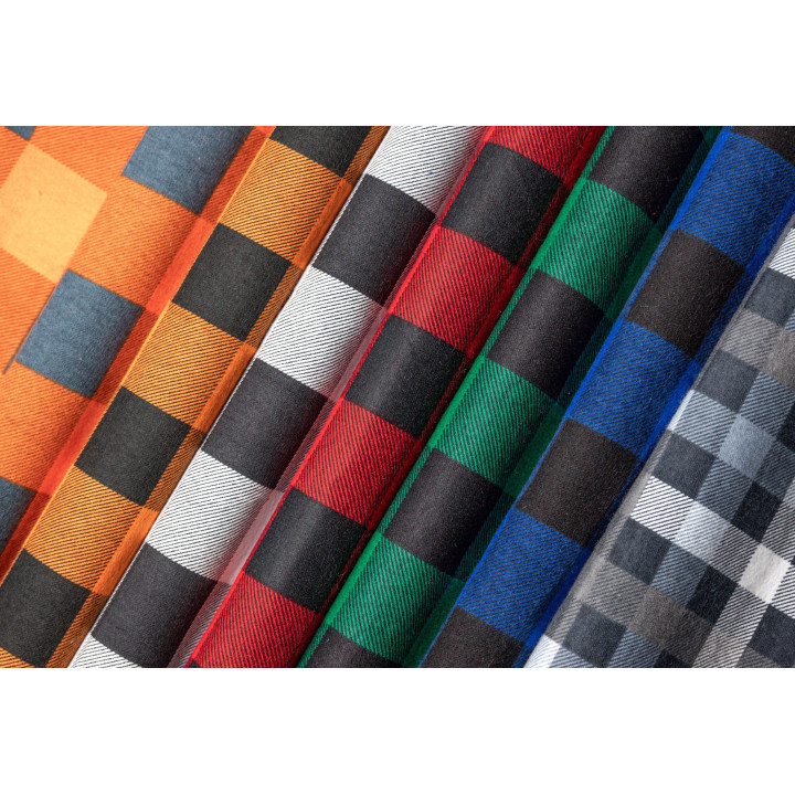 Flanela biało-czarna 170 g/m² – szkocka krata  Afil BHP