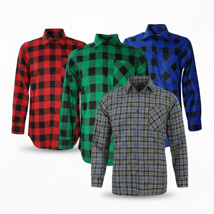 Koszule flanelowe pakiet XL – zestaw koszul roboczych | Flanela