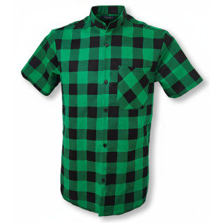 Koszula krótki rękaw letnia w kratę bawełniana bez poliestru polska produkcja 7xl-xs