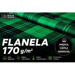 Flanela bawełniana krata