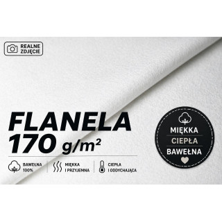 Flanela biała