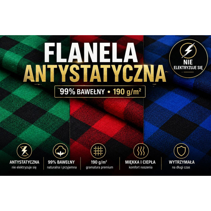 Flanela antystatyczna