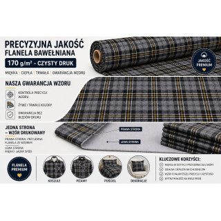 Flanela kratka szara Kamel