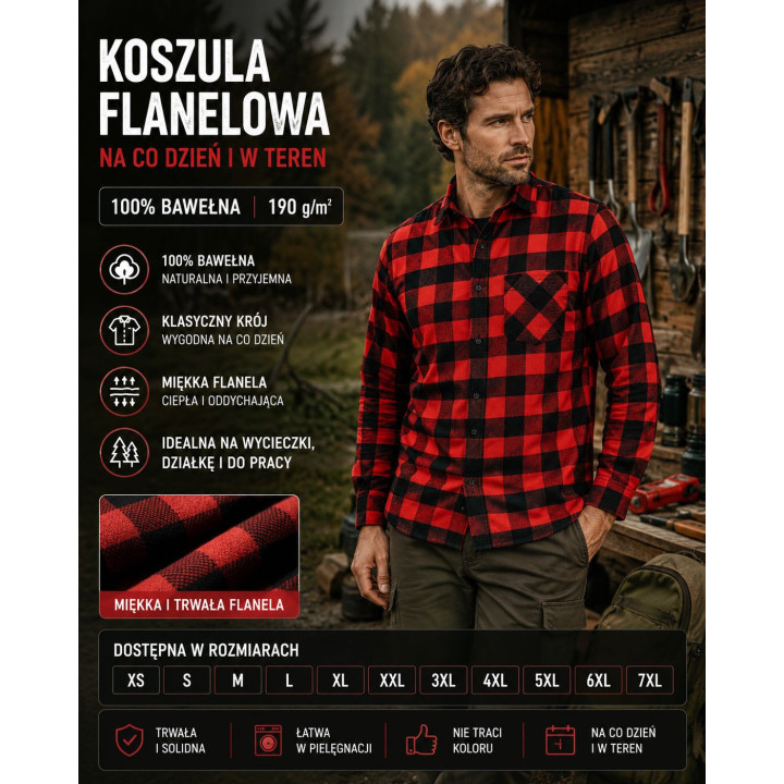 Koszula flanelowa 190 gr