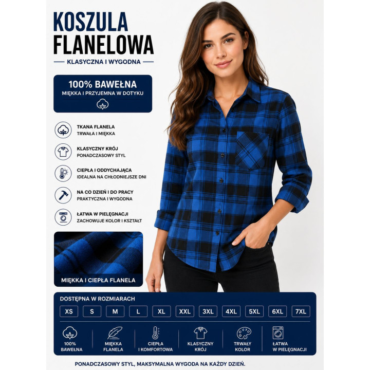 Koszula flanelowa bawełniana