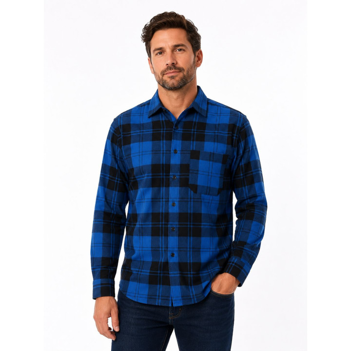 Niebieska koszula flanelowa Bragio 170 gr/m2