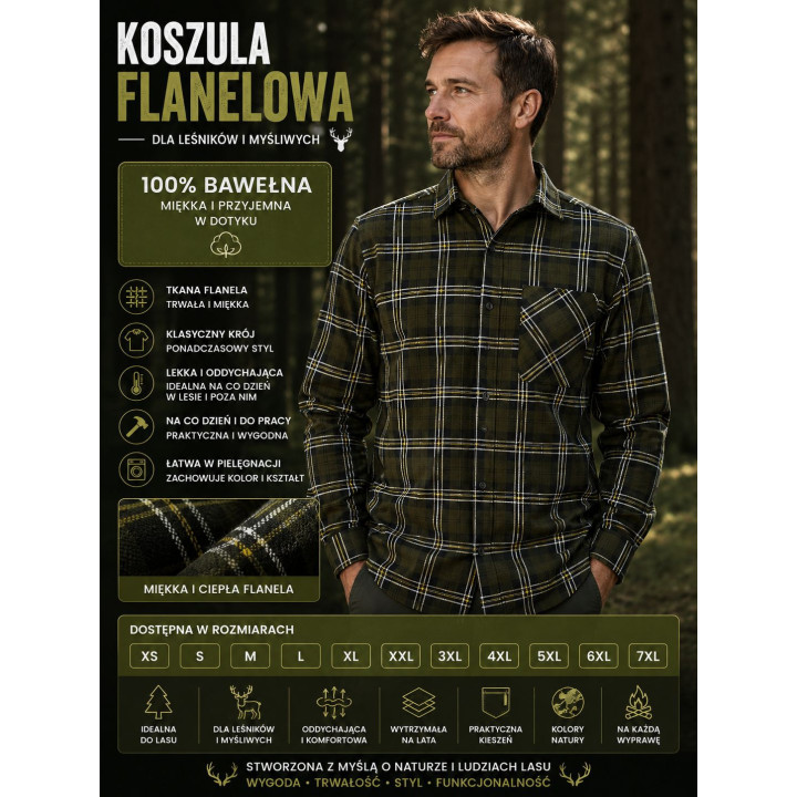 Koszula Las bawełniana
