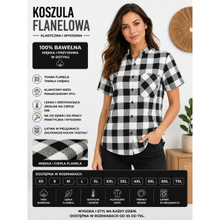 Bawełniana koszula czarno biała