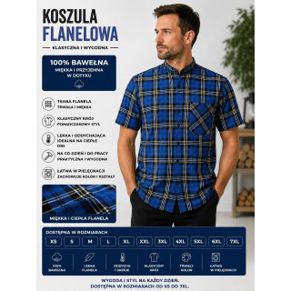 Bawełniana koszula krótki rękaw