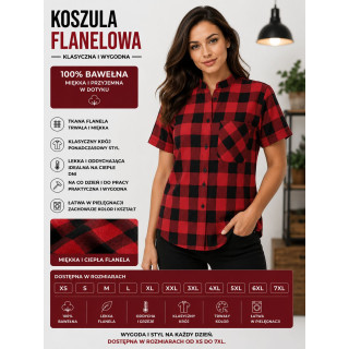 Koszula krótki rękaw bawełna
