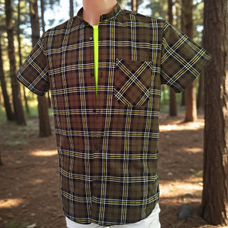 Koszula flanelowa oliwkowa B-27 krótki rękaw – dla leśników i myśliwych