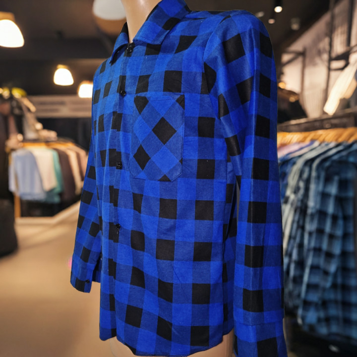 Koszula flanelowa niebieska