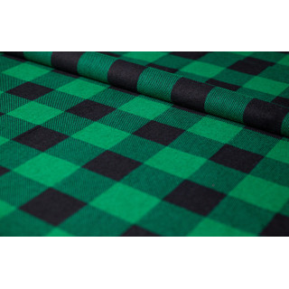 Flanela zielona szachownica