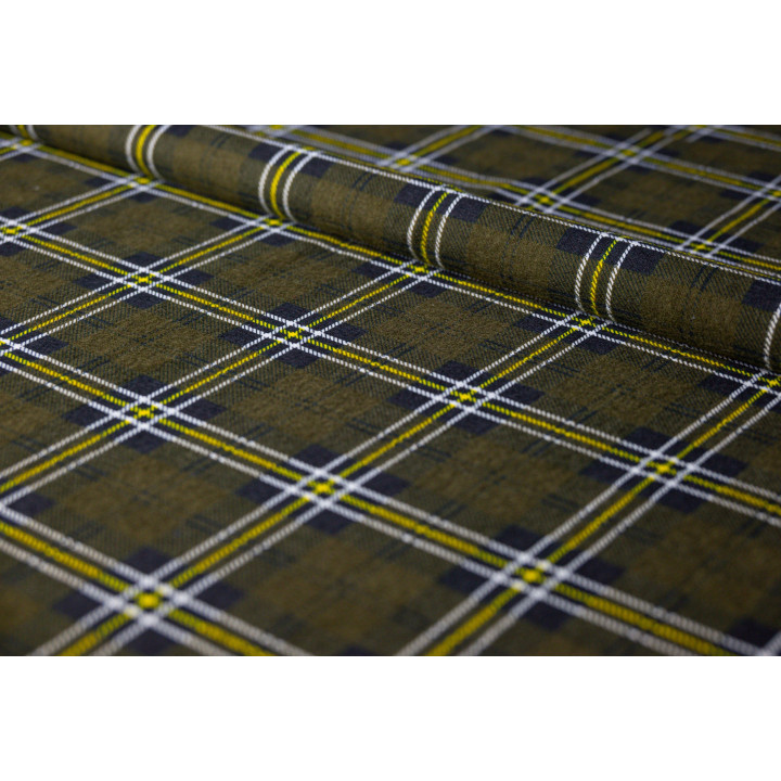 Flanela 170 g/m² miękka bawełna podwójnie drapana  kolor zielony oliwka