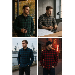 Pakiet 4 koszul flanelowych