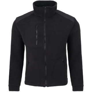 Bluza polarowa męska czarna ciepły polar 350–360 z kieszeniami i zamkiem