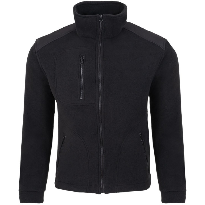 Bluza polarowa męska czarna ciepły polar 350–360 z kieszeniami i zamkiem