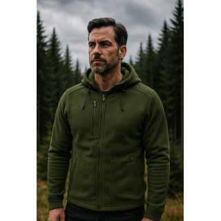 Bluza polarowa męska  ciepły polar 350–360 z kieszeniami i zamkiem