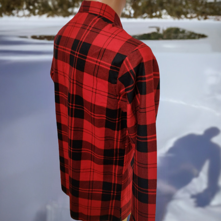 Koszula czerwona flanelowa w kratę 170 g/m²  Producent XS–7XL