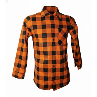 Koszula flanelowa pomarańczowo-czarna 170 g/m²  100% bawełna XS-7XL