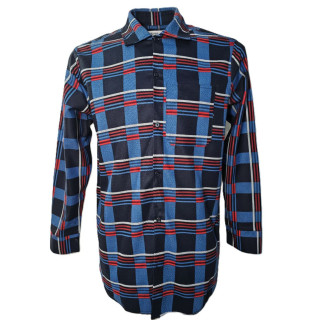 Koszula flanelowa  niebieska 100% bawełna  XS–7XL Producent