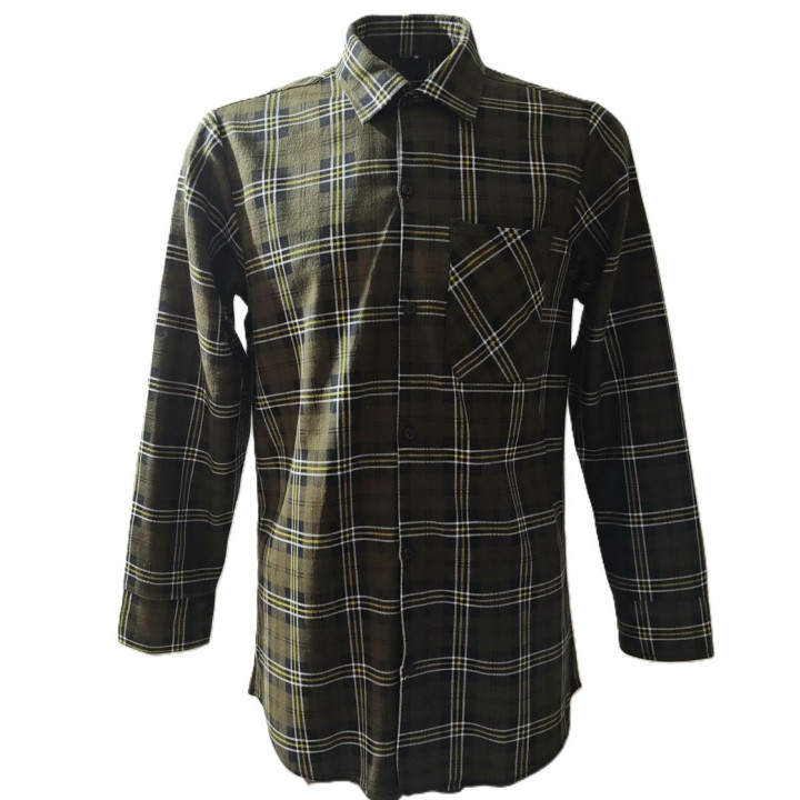 Koszula myśliwska bawełniana zielona 170 g/m² – idealna dla leśniczych i myśliwych rozmiary od XS do 7XL