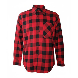 Koszula flanelowa czerwono-czarna 170 g/m² – 100% bawełna  Afil BHP