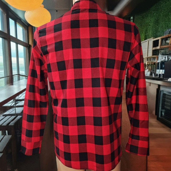 Koszula flanelowa czerwono-czarna 170 g/m² – 100% bawełna  Afil BHP