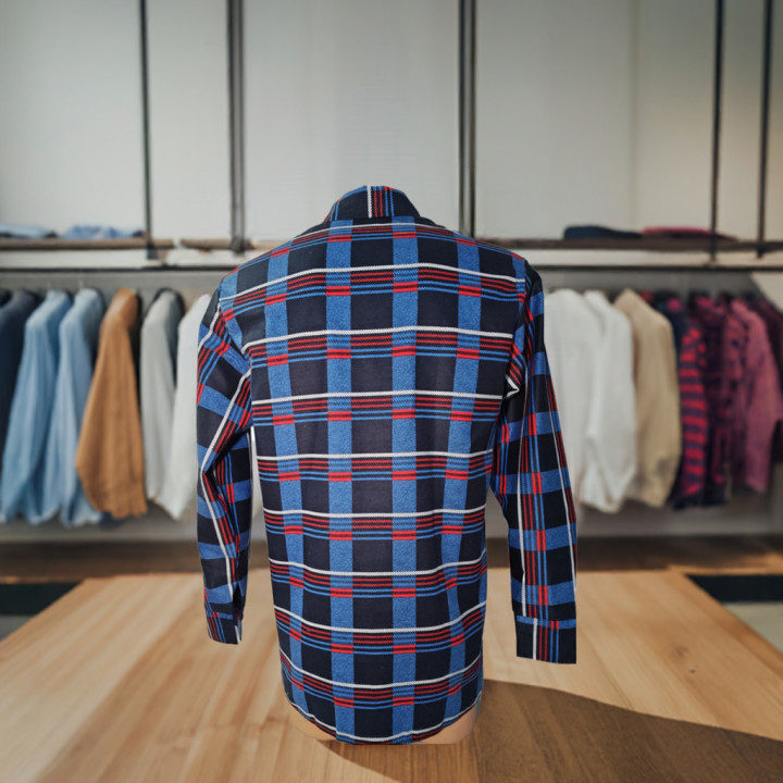 Koszula flanelowa  niebieska 100% bawełna  XS–7XL Producent