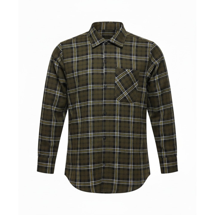 Koszula myśliwska bawełniana zielona 170 g/m² – idealna dla leśniczych i myśliwych rozmiary od XS do 7XL