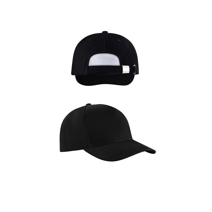 Czapka sportowa czarna 100% bawełna 290 g • Rozmiar 54–60