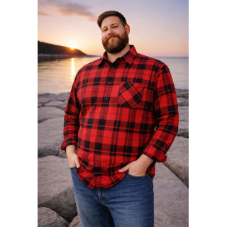 Duża męska koszula flanelowa do 7 xl