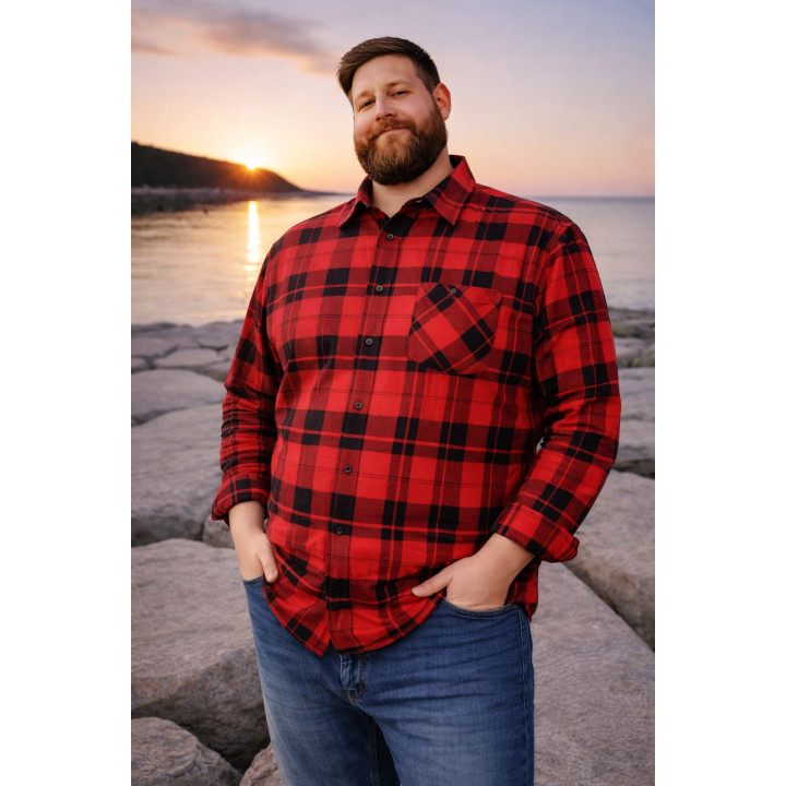 Duża męska koszula flanelowa do 7 xl