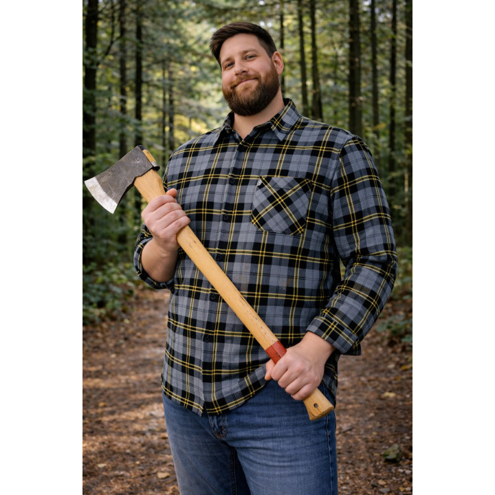 Koszula flanelowa szara Kamel 170 g/m² – 100% bawełna XS-7XL