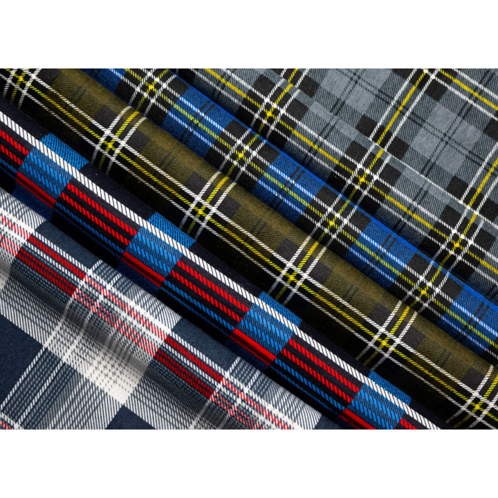 Flanela niebieska 170 g/m² — szerokość 150 cm | Tkaniny na koszule