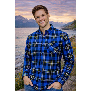 Koszula flanelowa niebieska