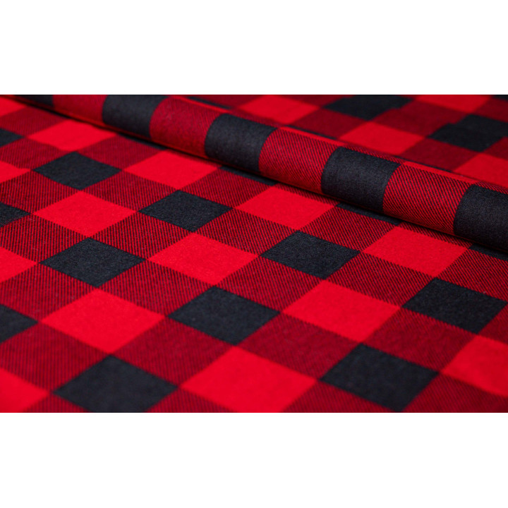 Flanela czerwono czarna 170